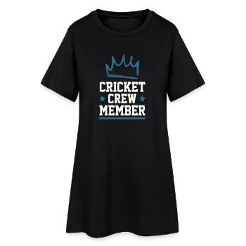 Cricket Crew - Frauen T-Shirt-Kleid - Schwarz - Vorne