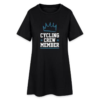 Cycling Crew - Frauen T-Shirt-Kleid - Schwarz - Vorne