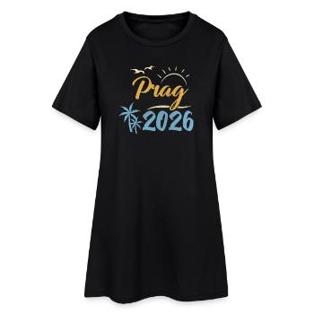 Prag 2026 - Frauen T-Shirt-Kleid - Schwarz - Vorne