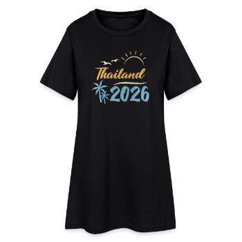 Thaïlande 2026 - Robe T-shirt Femme - noir - Devant