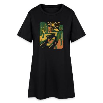 Retro Vintage Nature - Women’s T-Shirt Dress - black - Front