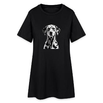Dalmate - Robe T-shirt Femme - noir - Devant