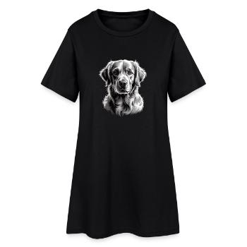 Labrador - Robe T-shirt Femme - noir - Devant