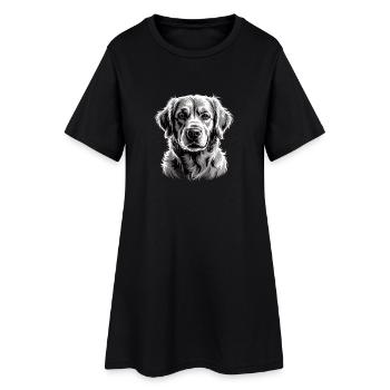 Labrador - Robe T-shirt Femme - noir - Devant
