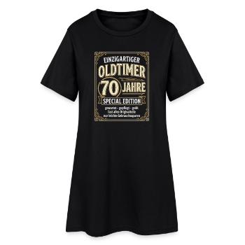 Einzigartiger Oldtimer 70 Jahre Special Edition - Frauen T-Shirt-Kleid - Schwarz - Vorne