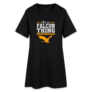 Fauconnerie Fauconnerie Piaillement - Robe T-shirt Femme - noir - Devant