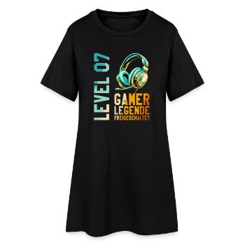 7. Geburtstag Junge Mädchen Gaming Level 7 Jahre - Frauen T-Shirt-Kleid - Schwarz - Vorne
