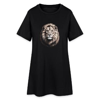 Lion - Robe T-shirt Femme - noir - Devant