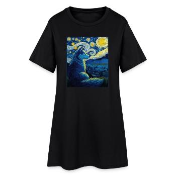 Wolf - Women’s T-Shirt Dress - black - Front