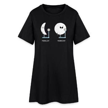 Funny Moon Phases of Moon Lunar Phases Moon light  - Women’s T-Shirt Dress - black - Front