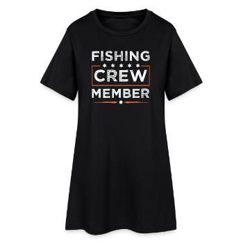 Équipage de pêche - Robe T-shirt Femme - noir - Devant