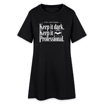 Déclaration professionnelle nocturne - Robe T-shirt Femme - noir - Devant