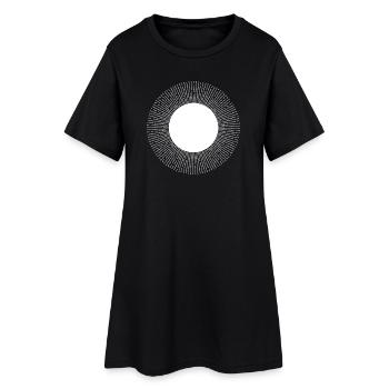 Radiance à Coup de Points Circulaire - Robe T-shirt Femme - noir - Devant