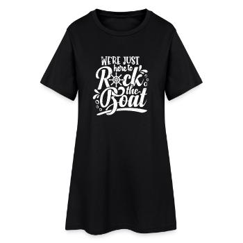 Nous sommes juste là pour faire bouger les vagues - Robe T-shirt Femme - noir - Devant