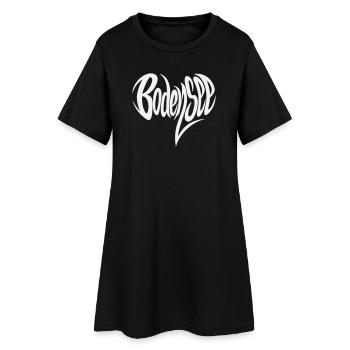 Lettrage en cours de lac de Constance - Robe T-shirt Femme - noir - Devant