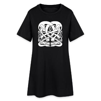 Nœud des Chiens Celtiques - Robe T-shirt Femme - noir - Devant