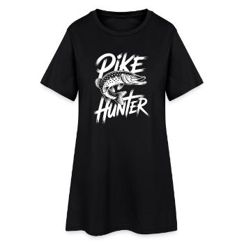 Pêche au brochet - Robe T-shirt Femme - noir - Devant