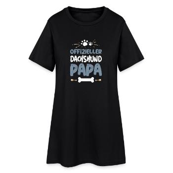 Offizieller Dackel Papa - Frauen T-Shirt-Kleid - Schwarz - Vorne