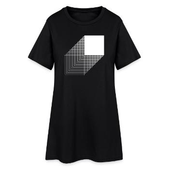 Style audacieux de bauhaus carré - Robe T-shirt Femme - noir - Devant