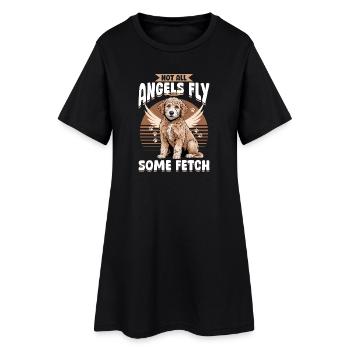 Race de chien Goldendoodle - Robe T-shirt Femme - noir - Devant