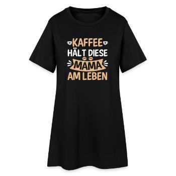 Kaffee Kaffeeliebhaber Mutter Mama - Frauen T-Shirt-Kleid - Schwarz - Vorne