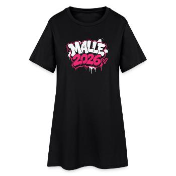 MALLE 2026 Graffiti Print - Women’s T-Shirt Dress - black - Front
