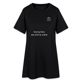 Sauver des vies à chaque service - Robe T-shirt Femme - noir - Devant