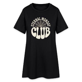 Logo du club du Lundi d’Émeraude - Robe T-shirt Femme - noir - Devant