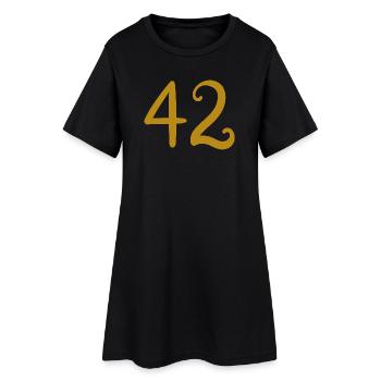 42 - Robe T-shirt Femme - noir - Devant