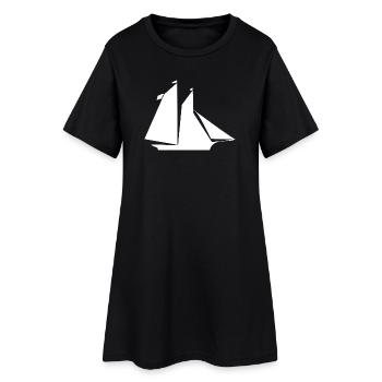 Voile - Robe T-shirt Femme - noir - Devant