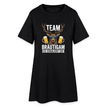 Team Bräutigam Es Eskaliert Eh - Frauen T-Shirt-Kleid - Schwarz - Vorne
