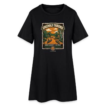 Spreewald Heimat - Frauen T-Shirt-Kleid - Schwarz - Vorne