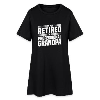 Pas grand-père professionnel à la retraite - Robe T-shirt Femme - noir - Devant
