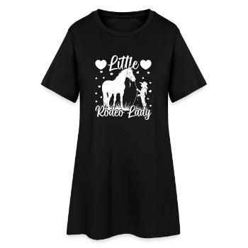 Rodeo Horse Riding Little Rodeo Lady Cowboy - Frauen T-Shirt-Kleid - Schwarz - Vorne