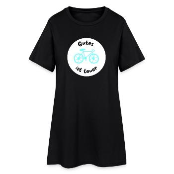 Rad Fahrrad coole Quotes Sprüche radeln teuer Fan - Frauen T-Shirt-Kleid - Schwarz - Vorne