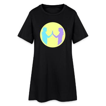 People Group Silhouette Friends Team Together - Women’s T-Shirt Dress - black - Front
