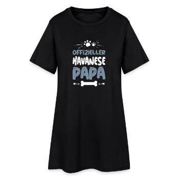 Offizieller Havanese Papa - Frauen T-Shirt-Kleid - Schwarz - Vorne