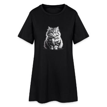 Chat - Robe T-shirt Femme - noir - Devant
