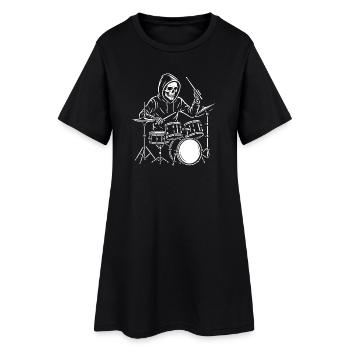 Grim Reaper plays drums - Women’s T-Shirt Dress - black - Front