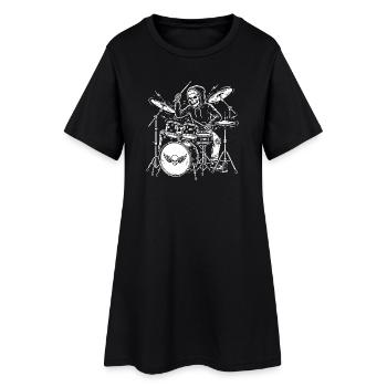 Squelette du batteur sinistre - Robe T-shirt Femme - noir - Devant