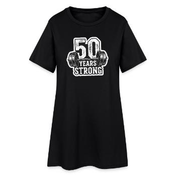 Bodybuilding 50 Geburtstag Gym Männer Fitness - Frauen T-Shirt-Kleid - Schwarz - Vorne