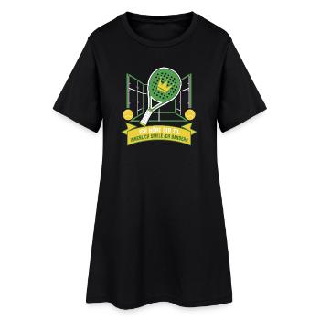 Innerlich immer Bandera — Padel 2026 - Frauen T-Shirt-Kleid - Schwarz - Vorne