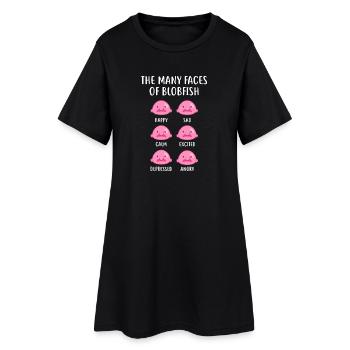 Art de t-shirt Blobfish Émotion Grid - Robe T-shirt Femme - noir - Devant