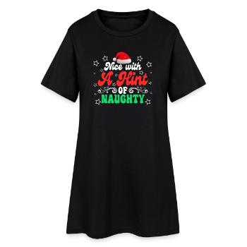 Sympa avec une touche de coquinerie - Robe T-shirt Femme - noir - Devant