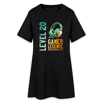 20. Geburtstag Junge Mädchen Gaming Level 20 Jahre - Frauen T-Shirt-Kleid - Schwarz - Vorne