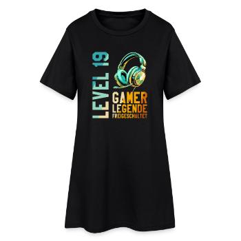 19. Geburtstag Junge Mädchen Gaming Level 19 Jahre - Frauen T-Shirt-Kleid - Schwarz - Vorne