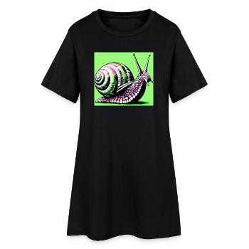 Escargot - Robe T-shirt Femme - noir - Devant