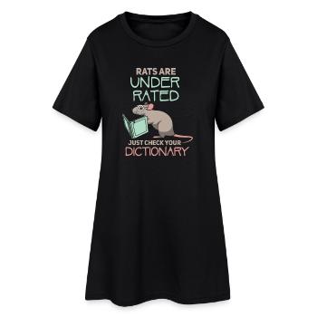 Rat, rat de maison, propriétaire de rats, amoureux des rats - Robe T-shirt Femme - noir - Devant