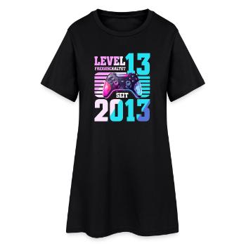 13. Geburtstag Gaming Gamer - Frauen T-Shirt-Kleid - Schwarz - Vorne