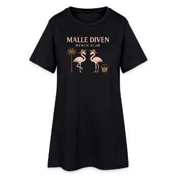 Malle Diven Beach Club Flamingo Mallorca Party - Robe T-shirt Femme - noir - Devant